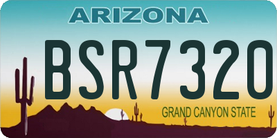 AZ license plate BSR7320