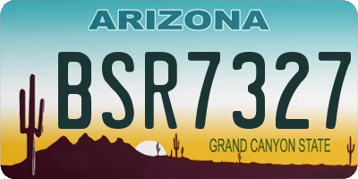 AZ license plate BSR7327