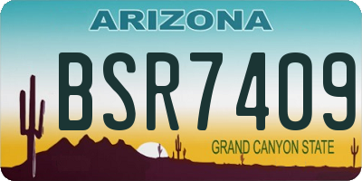 AZ license plate BSR7409