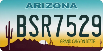 AZ license plate BSR7529