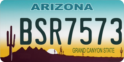 AZ license plate BSR7573