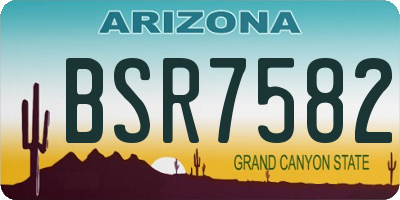 AZ license plate BSR7582