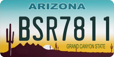AZ license plate BSR7811