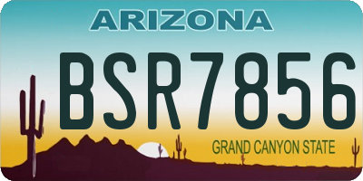 AZ license plate BSR7856