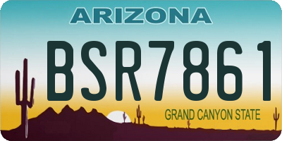 AZ license plate BSR7861