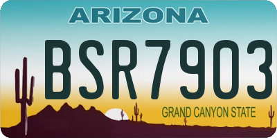 AZ license plate BSR7903