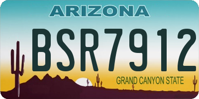 AZ license plate BSR7912