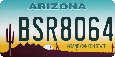 AZ license plate BSR8064