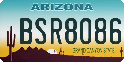 AZ license plate BSR8086
