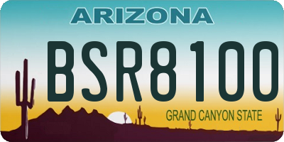 AZ license plate BSR8100