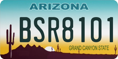 AZ license plate BSR8101