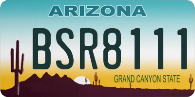 AZ license plate BSR8111