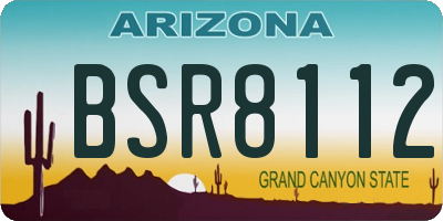 AZ license plate BSR8112