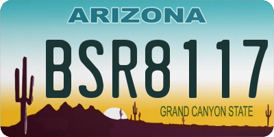 AZ license plate BSR8117