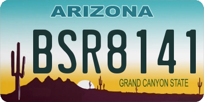 AZ license plate BSR8141