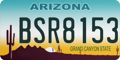 AZ license plate BSR8153