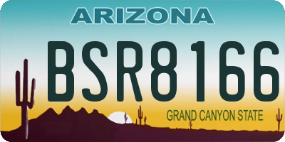 AZ license plate BSR8166