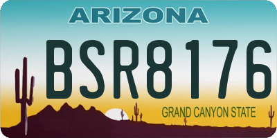 AZ license plate BSR8176