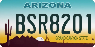 AZ license plate BSR8201
