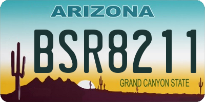 AZ license plate BSR8211
