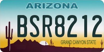 AZ license plate BSR8212