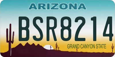 AZ license plate BSR8214