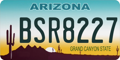 AZ license plate BSR8227