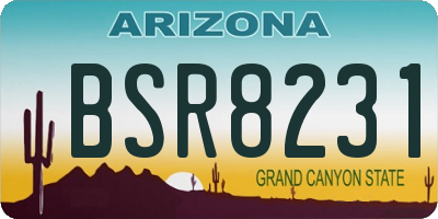 AZ license plate BSR8231