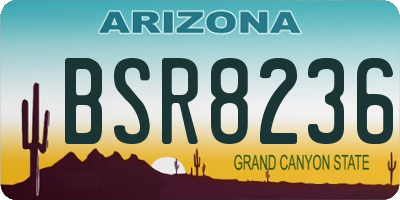 AZ license plate BSR8236