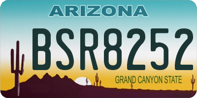 AZ license plate BSR8252