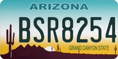 AZ license plate BSR8254