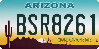 AZ license plate BSR8261