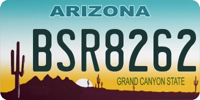 AZ license plate BSR8262
