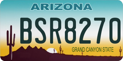 AZ license plate BSR8270