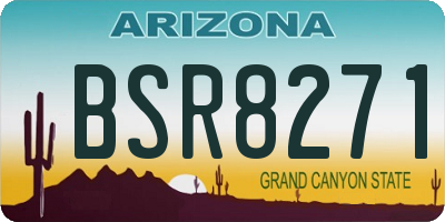 AZ license plate BSR8271