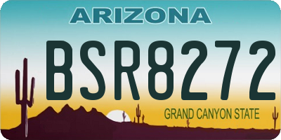 AZ license plate BSR8272