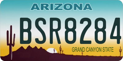 AZ license plate BSR8284