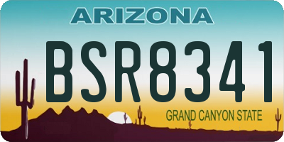 AZ license plate BSR8341