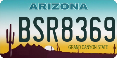 AZ license plate BSR8369