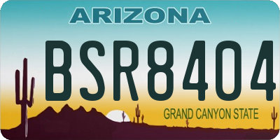 AZ license plate BSR8404