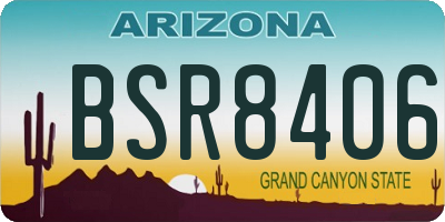 AZ license plate BSR8406