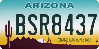 AZ license plate BSR8437