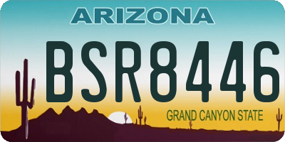 AZ license plate BSR8446