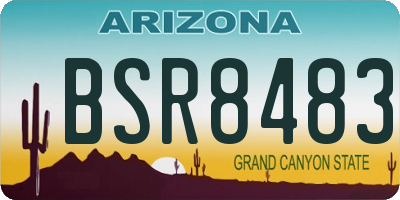 AZ license plate BSR8483