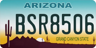 AZ license plate BSR8506