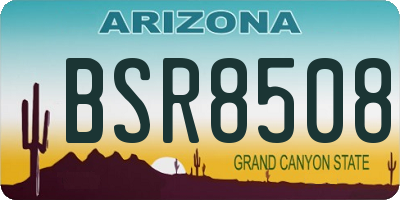 AZ license plate BSR8508