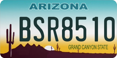 AZ license plate BSR8510