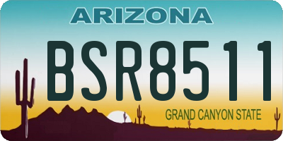 AZ license plate BSR8511