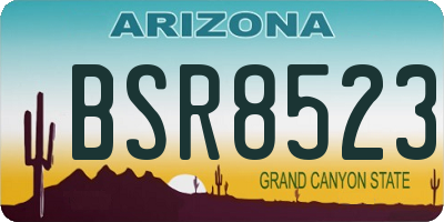 AZ license plate BSR8523