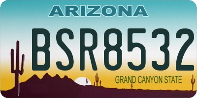 AZ license plate BSR8532